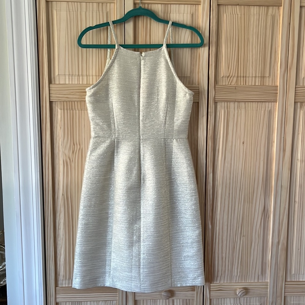Paper Crown Dress Anthropologie White Gold - Picture 4 of 6